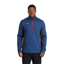 Spyder Mens Bandit Wengen Half Zip - Abyss Volcano -SnowPeak Gear 205338 415 1 xtg5fm