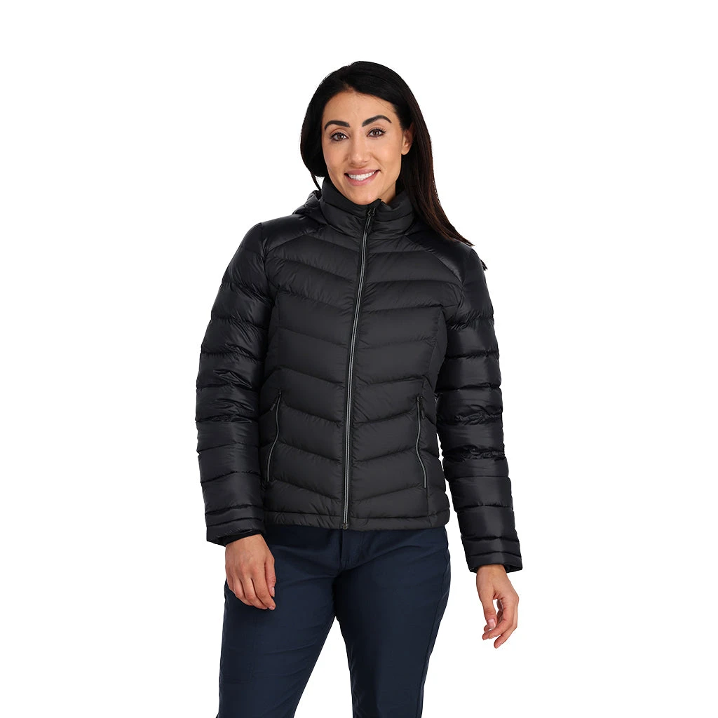 Spyder Womens Timeless Hooded - Black Black 4 Spyder Womens Timeless Hooded - Black Black - Image 2
