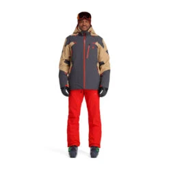 Spyder Mens Leader - Ebony Tannin -SnowPeak Gear 221026 030 3 knoovy
