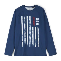 Spyder Mens Pump Long Sleeve Crew Neck - Usa Abyss