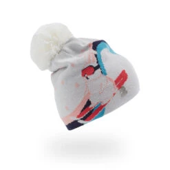 Spyder Little Girls Ski Bunny Pom - White